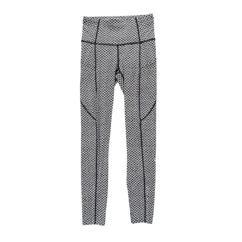 Lululemon Monochromic Black White Athletic Workout Gym Pilates Sporty Leggings